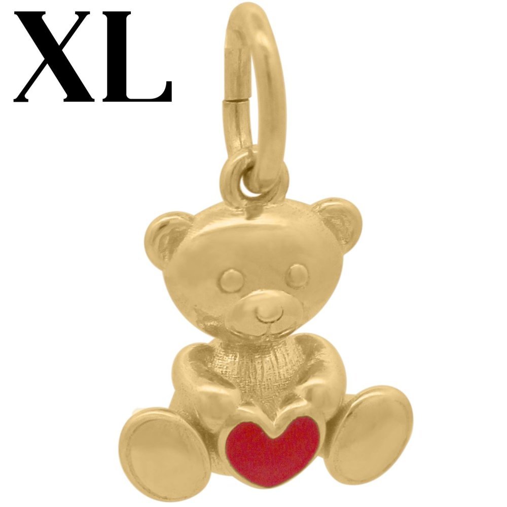 Rue Des Mille - Charm Orso Berto Xl - Argentatura 925 - Oro 18Kt
