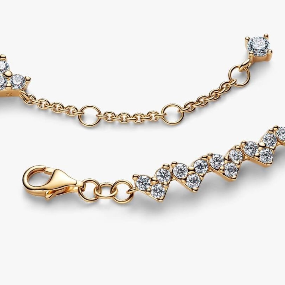 Bracciale Cuori con Tre Pietre