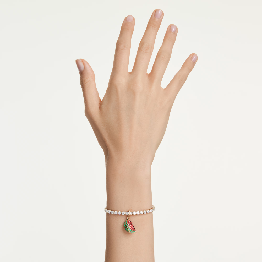 Charm Idyllia Taglio misto, Cocomero, Multicolore, Placcato color oro