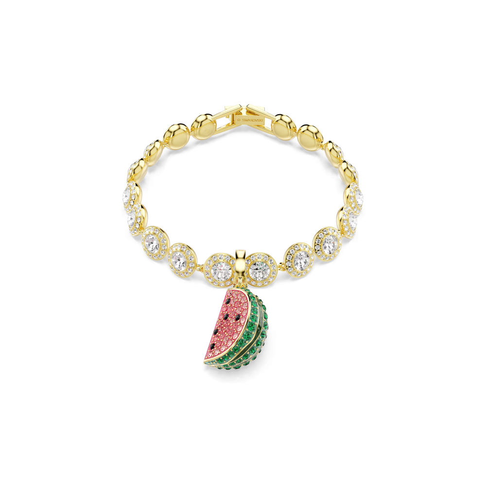 Charm Idyllia Taglio misto, Cocomero, Multicolore, Placcato color oro