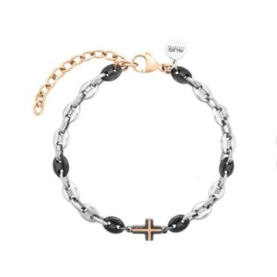 4Us Cesare Paciotti - Bracciale Croce - Acciaio
