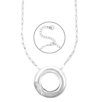 4Us Cesare Paciotti - Collana Zirconi - Ottone Bianco