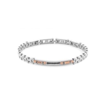 4Us Cesare Paciotti - Bracciale Uomo - Acciaio - Zirconi