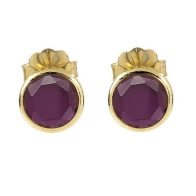 Aquaforte - Orecchini Diametro 10Mm - Ametista - Argento