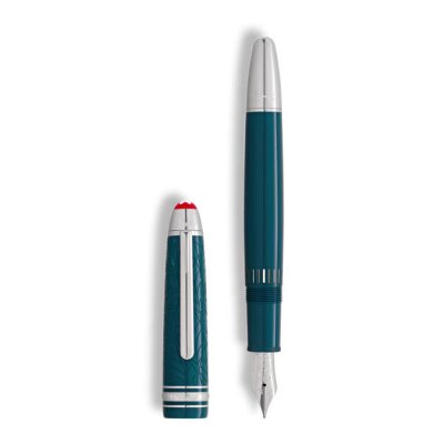 Montblanc - Stilografica Meisterstück - Resina Verde - Platino