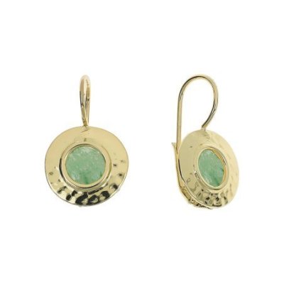 Aquaforte - Orecchini Tondi - Avventurina - Argento