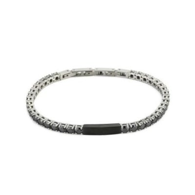 Boccadamo - Bracciale Abr671N - Zirconi Neri - Centrale Nero