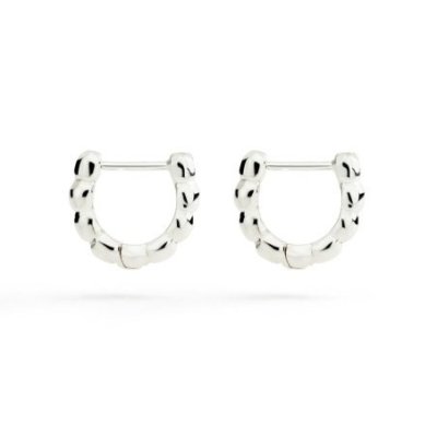 Dodo - Orecchini Hoop Granelli - Argento