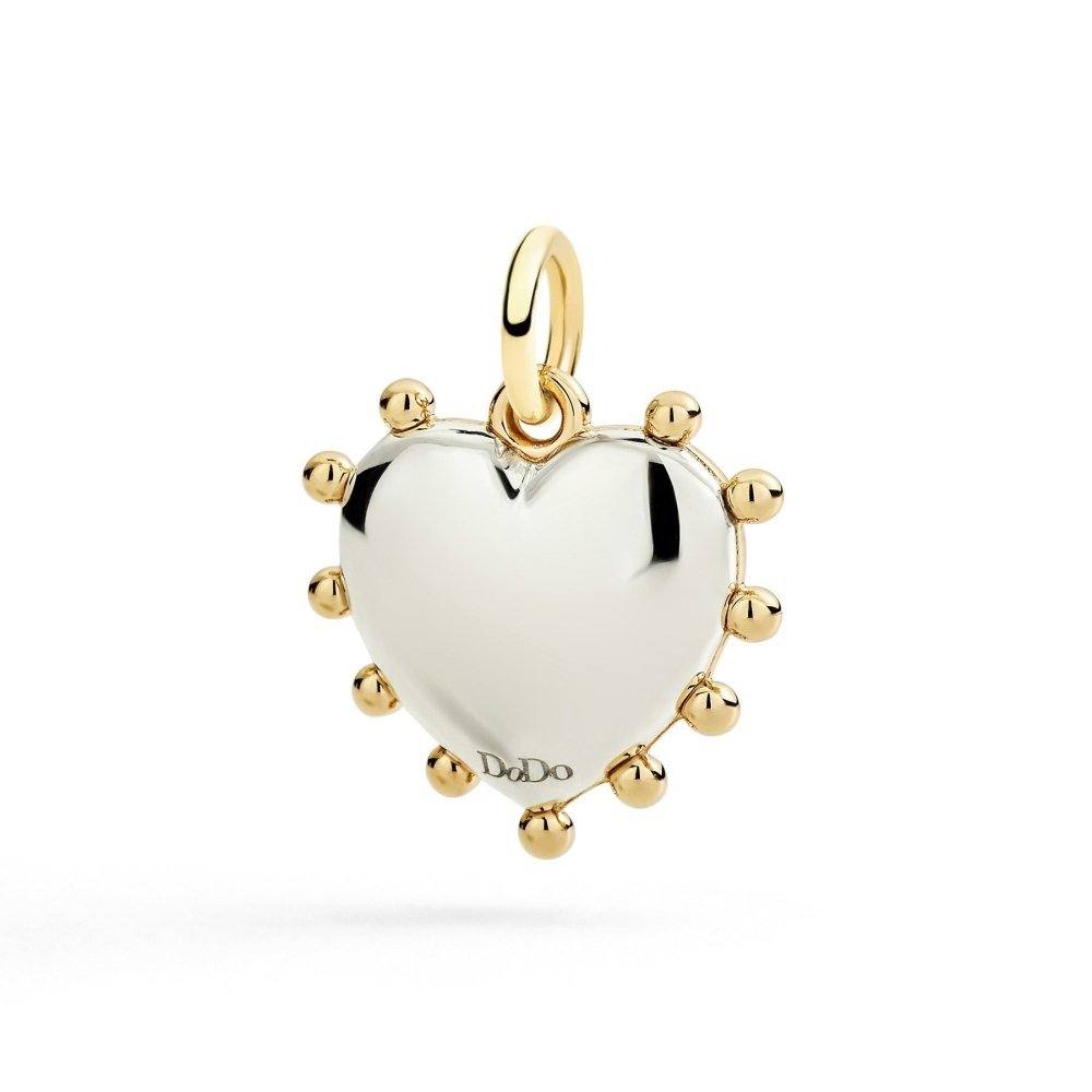 Dodo - Ciondolo Cuore - Oro Giallo - Malachite