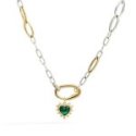 Dodo - Ciondolo Cuore - Oro Giallo - Malachite