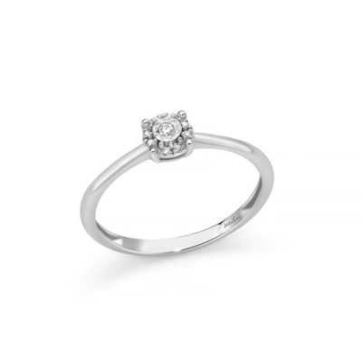 Miluna - Anello Con Diamanti - Oro Bianco 375