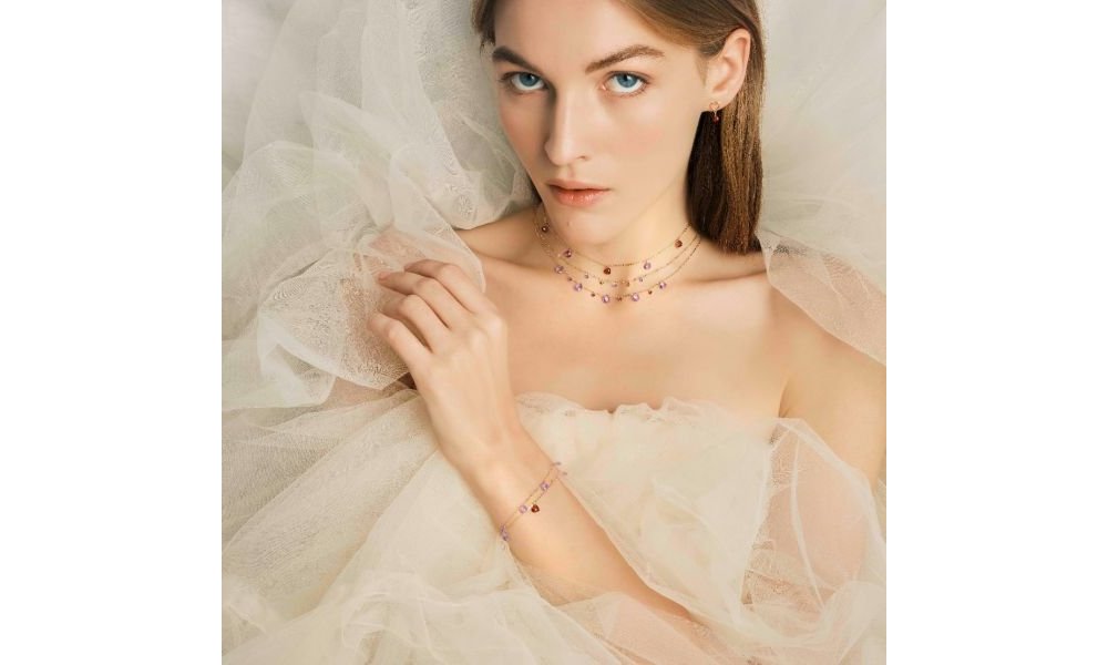 Maman Et Sophie - Girocollo Drops - Oro 18Kt - Ametista