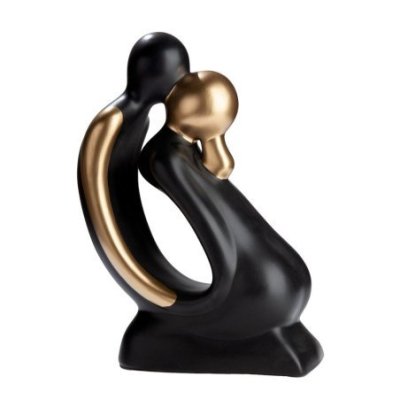 Gilde - Figura Coppia Il Bacio - Ceramica - Nero