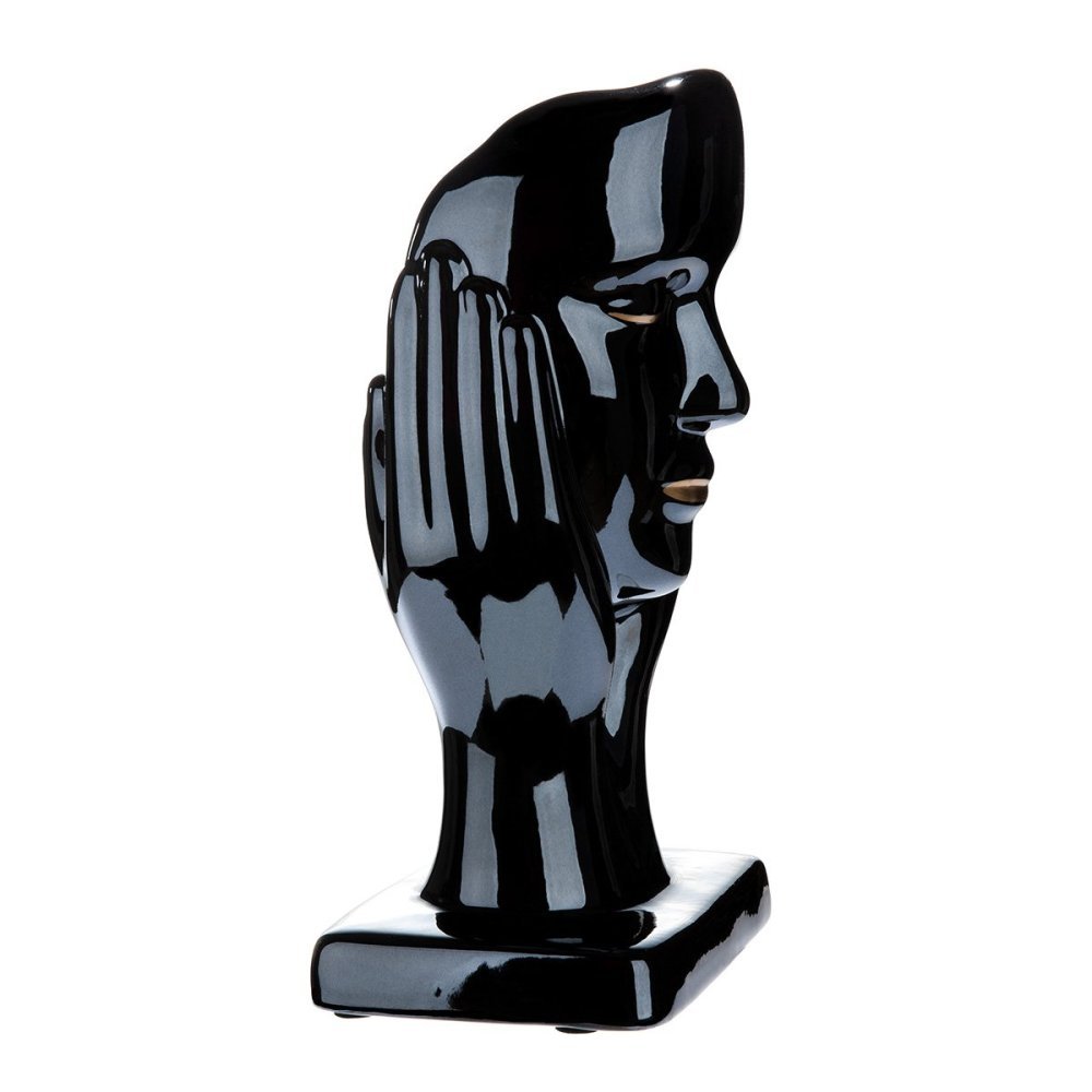 Gilde - Figura Testa - Ceramica - Nero