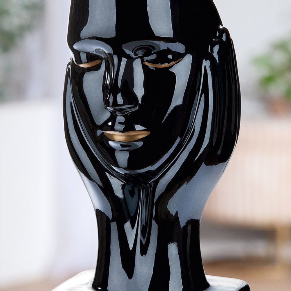 Gilde - Figura Testa - Ceramica - Nero