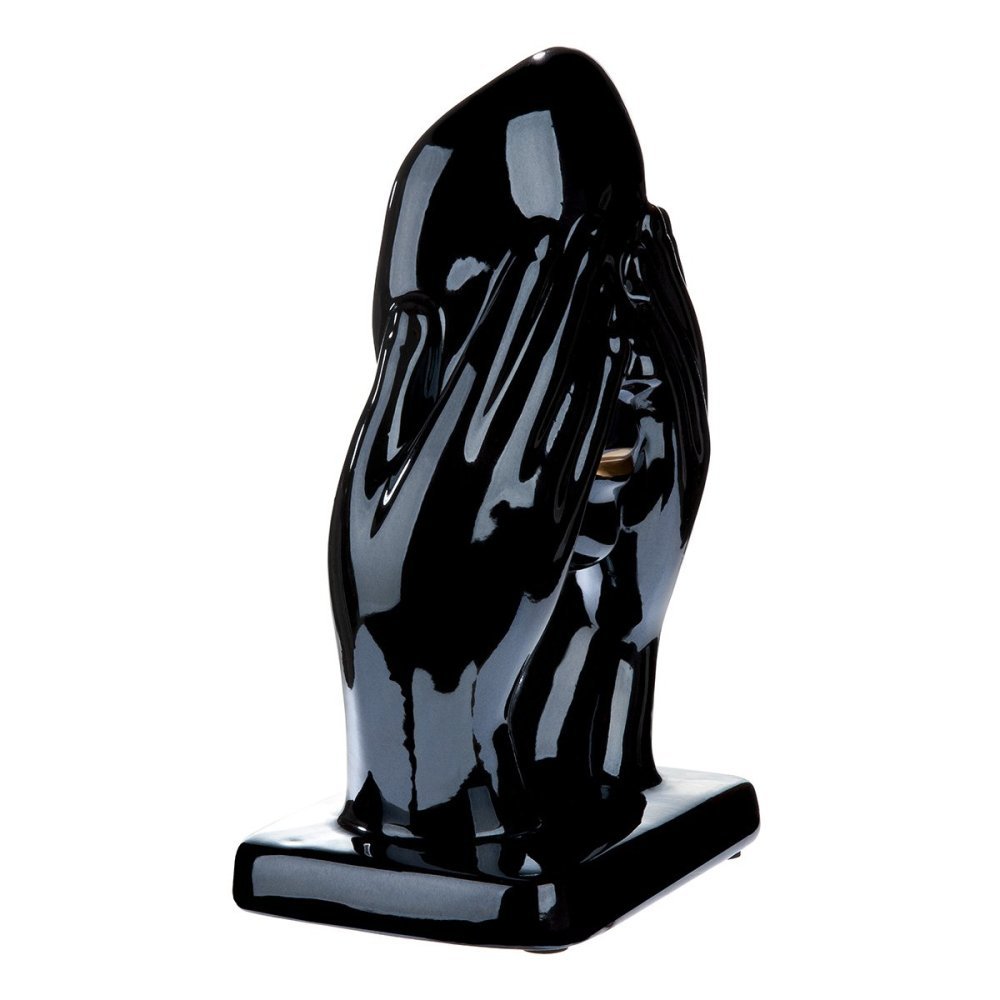 Gilde - Figura Testa 'Nichts Sehen' - Ceramica - Nero