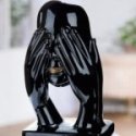 Gilde - Figura Testa 'Nichts Sehen' - Ceramica - Nero