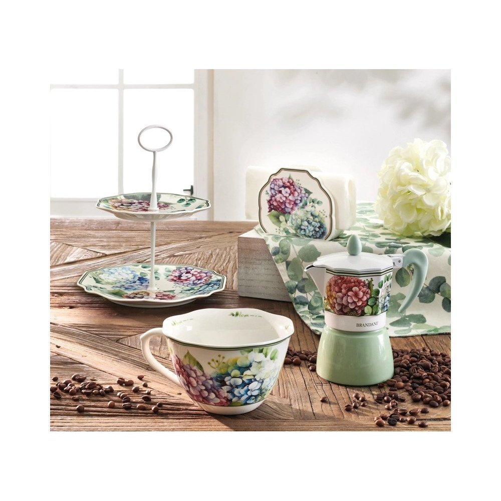 Brandani - Portalettere Flora - Porcellana - Ortensie