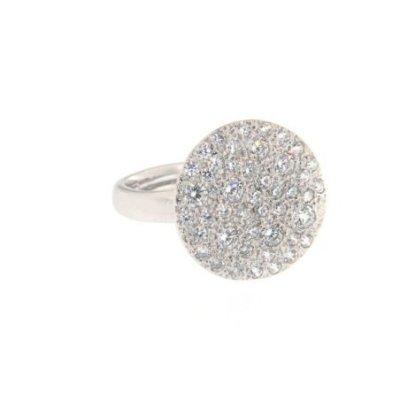 Alisei Milano - Anello Pavè Tondo Medio - Bianco