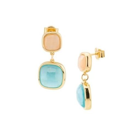 Boccadamo - Orecchini Oro Giallo - Cristalli Pesca