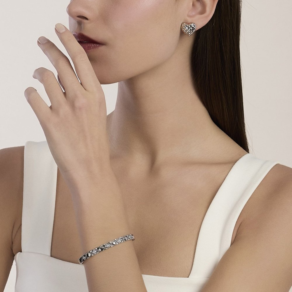 Kidult - Orecchini Cuore Matelassé - Acciaio