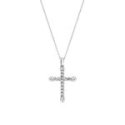 Amen - Collana Croce Intrecciata - Ottone - Zirconi