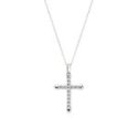 Amen - Collana Croce Intrecciata - Ottone - Zirconi