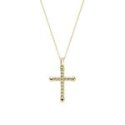 Amen - Collana Croce Intrecciata - Ottone Dorato