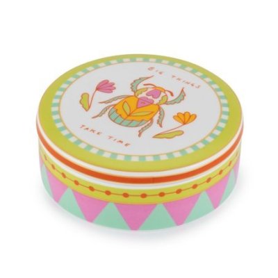 Henriette - Scatola Rotonda Scarabeo - Porcellana