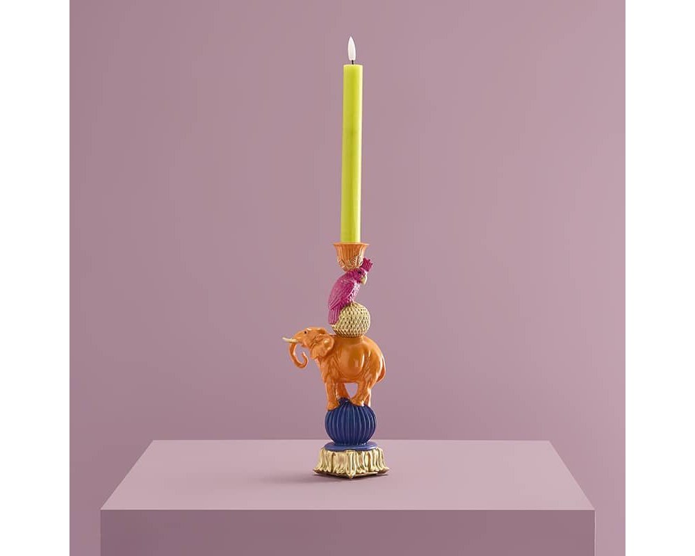 Werner Vos - Candelabro Elefante - Dipinto A Mano