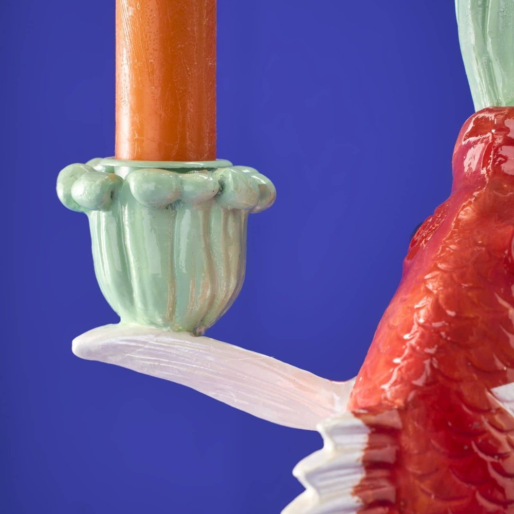 Werner Vos - Candelabro Pesce Koi - Rosso-Bianco-Verde