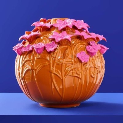 Werner Vos - Vaso Verano - Rosa-Arancio - Ceramica