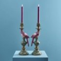 Werner Vos - Set Di 2 Portacandele - Rosa-Verde