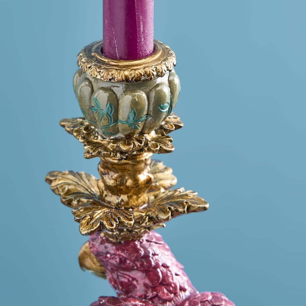 Werner Vos - Set Di 2 Portacandele - Rosa-Verde