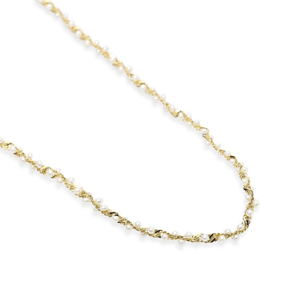 Kidult - Girocollo Acciaio 316L - Pvd Giallo - Perle