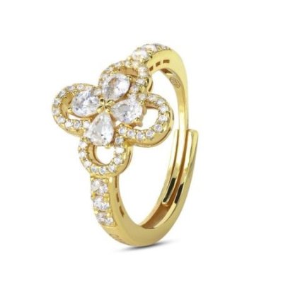 Boccadamo - Anello Xan224D - Placcato Oro - Floreale