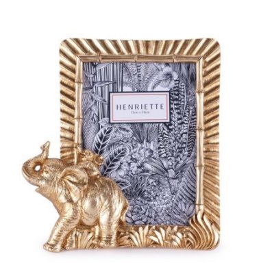 Henriette - Cornice Elefanti Oro - Resina - Oro