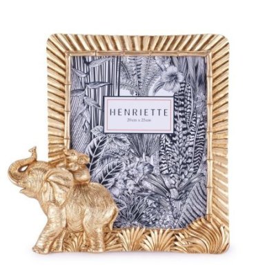Henriette - Cornice Elefanti Oro - Resina - Oro