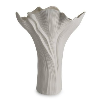 Henriette - Vaso Foglia Bianco - Porcellana - Flussi