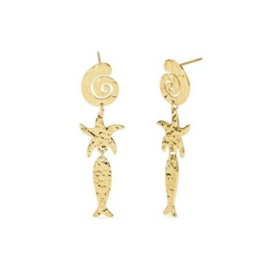 Kidult - Orecchini In Acciaio - Pvd Giallo