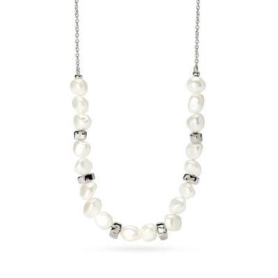 Kidult - Girocollo In Acciaio - Perle Conchiglia