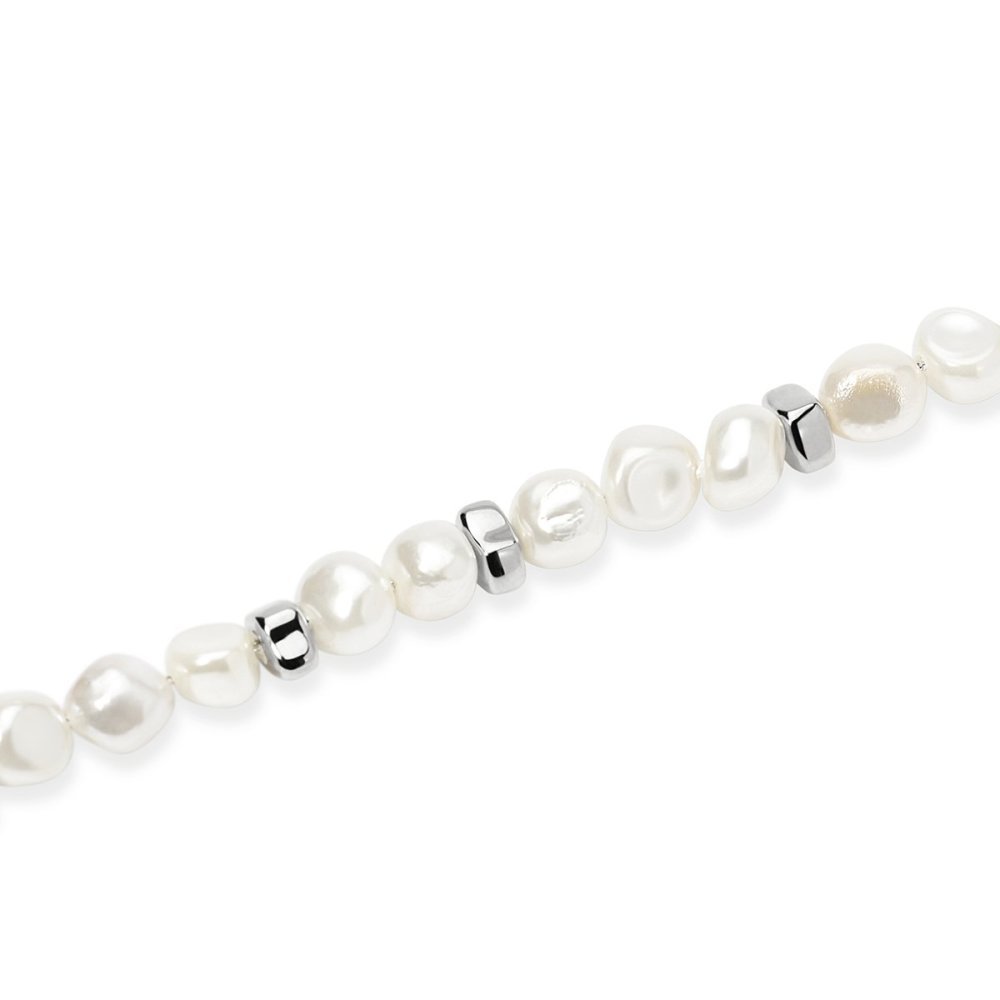 Kidult - Bracciale In Acciaio - Perle Conchiglia