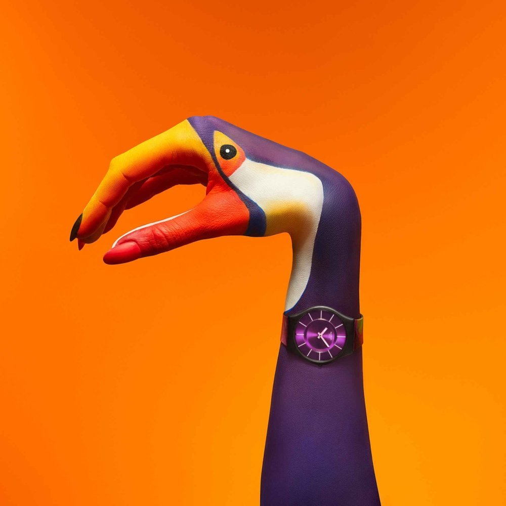 Swatch - Paradise Bloom - Orologio Viola - Silicone