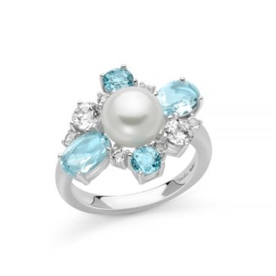 Miluna - Anello Celestia - Perla E Topazi