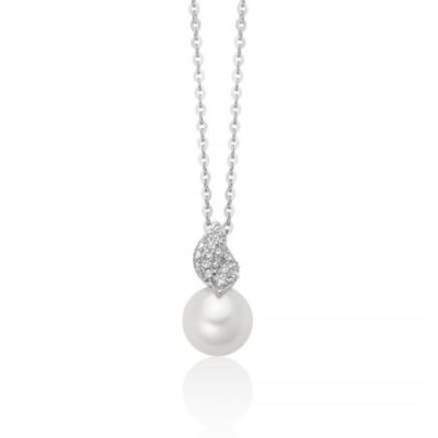 Miluna - Collier Venere - Perla Oriente - Argento