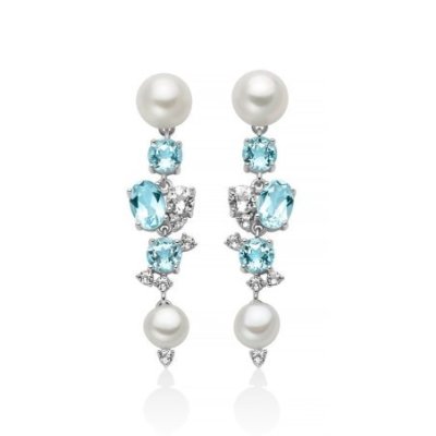 Miluna - Orecchini Celestia - Perle E Topazi