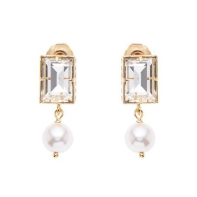 Ottaviani - Orecchini Placcati Oro - Perle E Cristalli