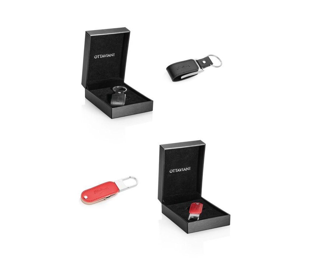 Ottaviani - Portachiavi In Pelle - Rossa - 16Gb