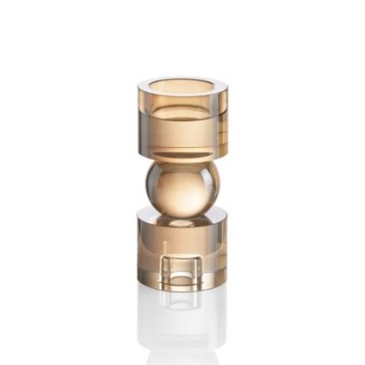 Ottaviani - Portacandela Cristallo Ambra - H. 15,5 Cm