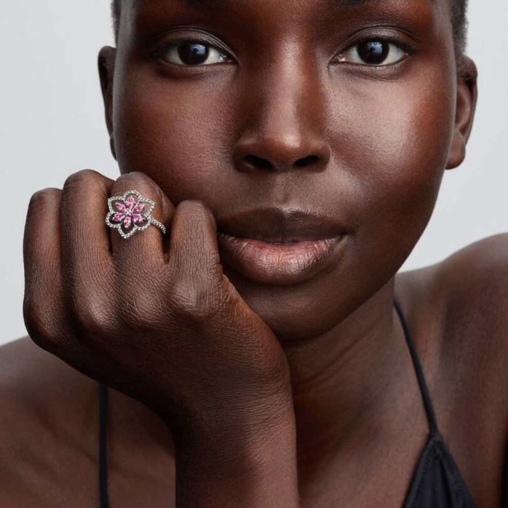 Anello Cocktail Doppio Fiore